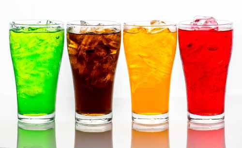 photo of four assorted color beverages